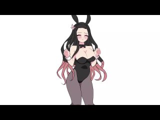nezuko kamado x zenitsu agatsuma - nsfw; bunny; dancing; 3d sex porno hentai; (by @fuwari n) [demon slayer: kimetsu no yaiba]